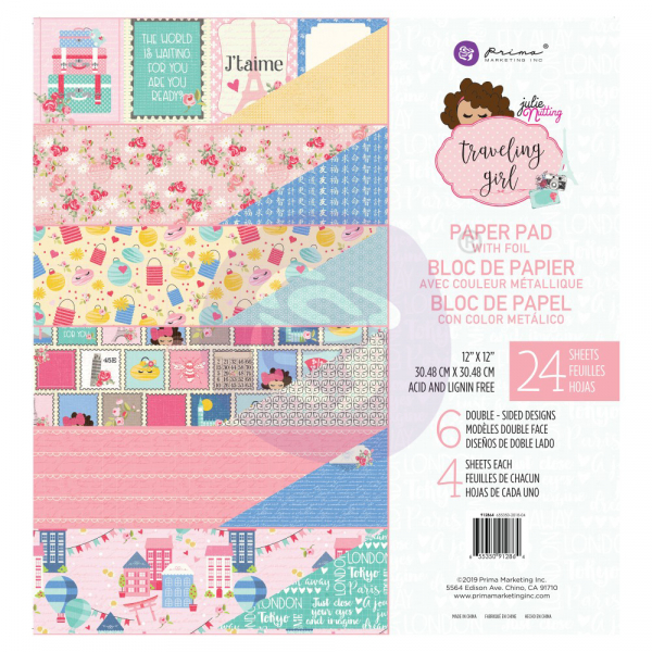 Prima Marketing Traveling Girl 12x12 Inch Paper Pad (912864)