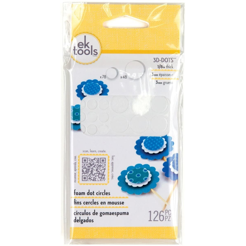 EK Success Tools Foam Dot Circles 0.125 Inch (55-01046)