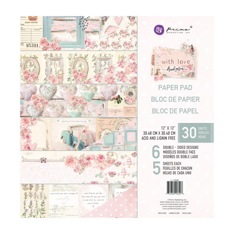 Prima Marketing With Love 12x12 Inch Paper Pad (996208)