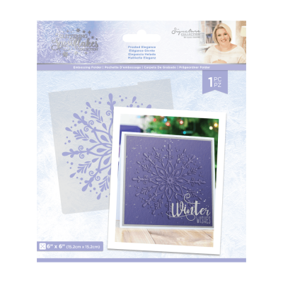 Crafter's Companion Glittering Snowflakes 6x6 Inch Embossing Folder Frosted Elegance (S-GS-EF6-FREL)