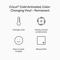 Cricut Color-Changing Vinyl Permanent Cold-Activated Light Blue - Turquoise (1 sheet) (2009588)