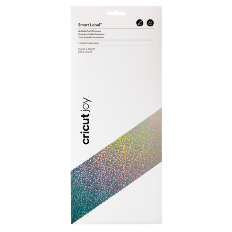 Cricut Joy Smart Vinyl Permanent Writable Silver Holographic (4sheets) (2010044)