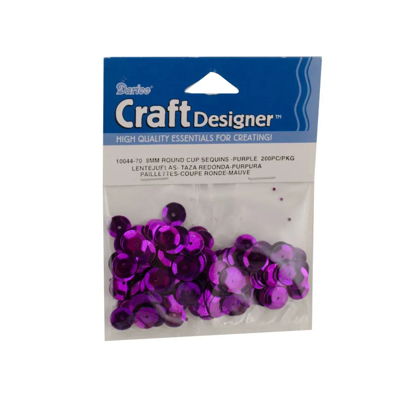 Darice • Pailletten Rond 8mm 200pcs Paars (10044-70)