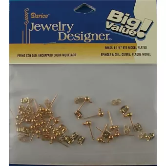 Darice • Oorstekers 4mm goud 24st. (1880-24)