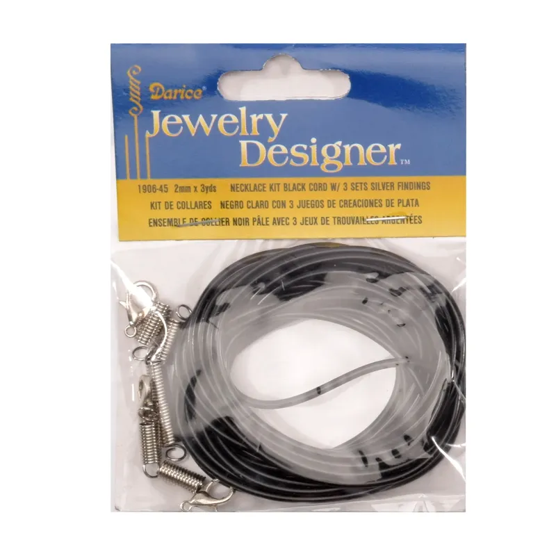 Darice • Chain black+Clasp 2mm/2.7m. (1906-45)