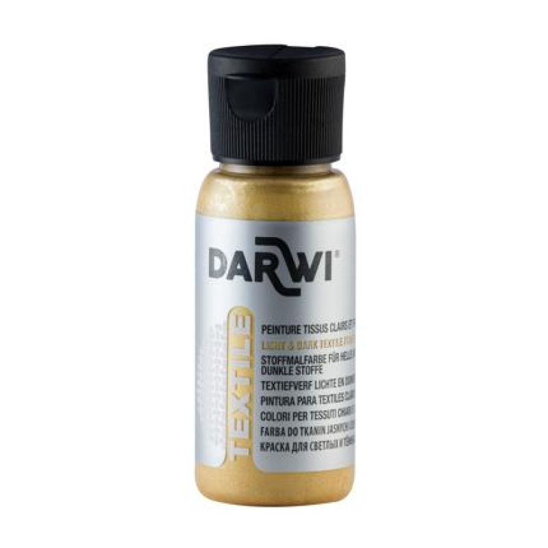 DARWI 50 ml fles Textielverf, goud (DA0100050050C)