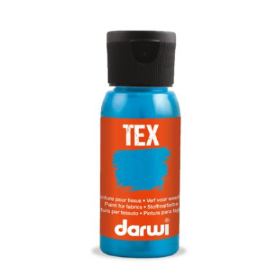 DARWI 50 ml fles Textielverf, laguneblauw - Lagoon blauw - New DA0100050280C