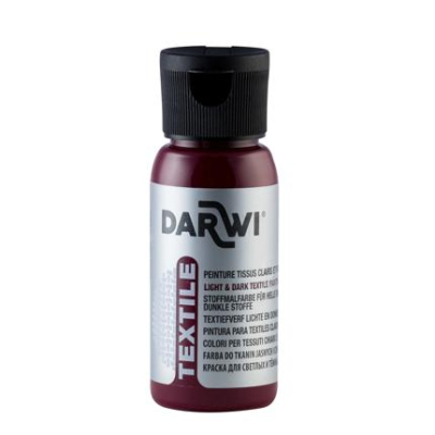 DARWI 50 ml fles Textielverf, kersenrood - Rouge cerise - New  DA0100050470C