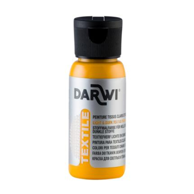 DARWI 50 ml fles Textielverf, zonnegeel - Zonnegeel - New DA0100050720C