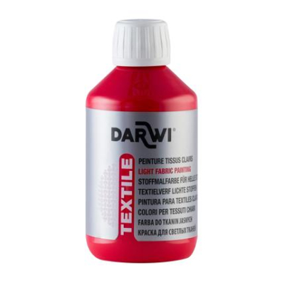 DARWI 50 ml fles Textielverf, vermiljoen rood - Vermillon - New 3663619128069