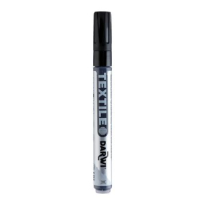 DARWI Textielverf marker opaak, punt van van 2 mm, inhoud 6 ml, zwart (DA0160013100C)