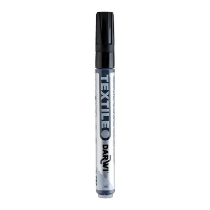 DARWI Textielverf marker opaak, punt van van 2 mm, inhoud 6 ml, zwart (DA0160013100C)
