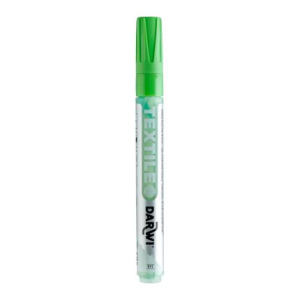 DARWI Textielverf marker opaak, punt van van 2 mm, inhoud 6 ml, grasgroen (DA0160013611C)