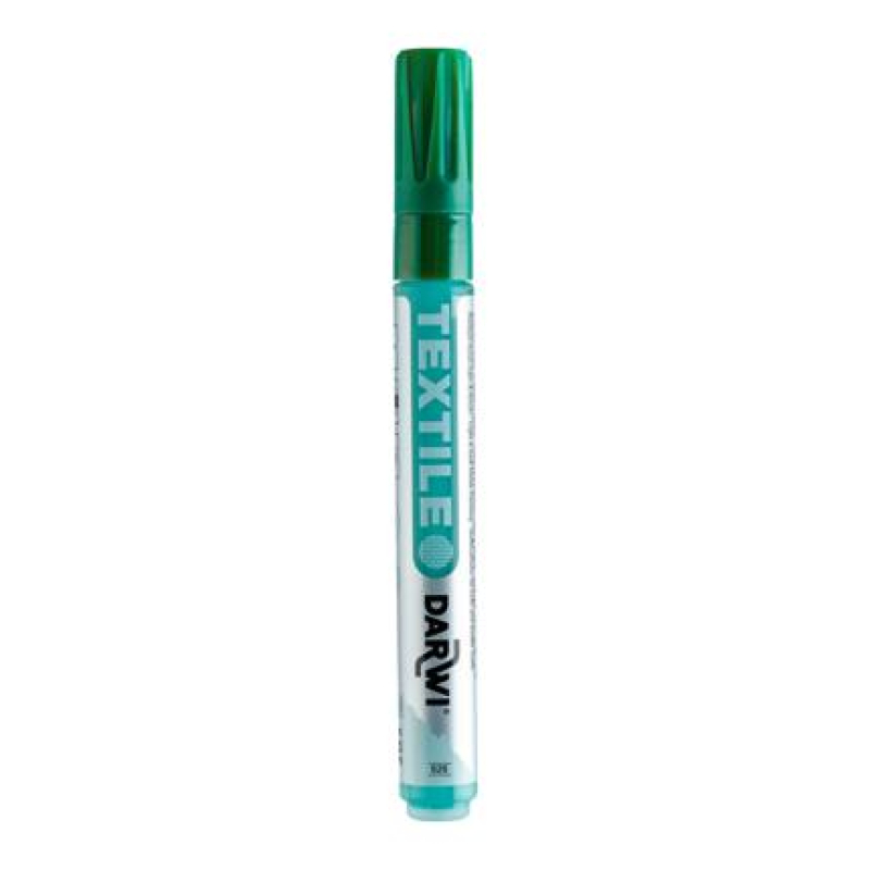 DARWI Textielverf marker opaak, punt van van 2 mm, inhoud 6 ml, dennengroen (DA0160013626C)
