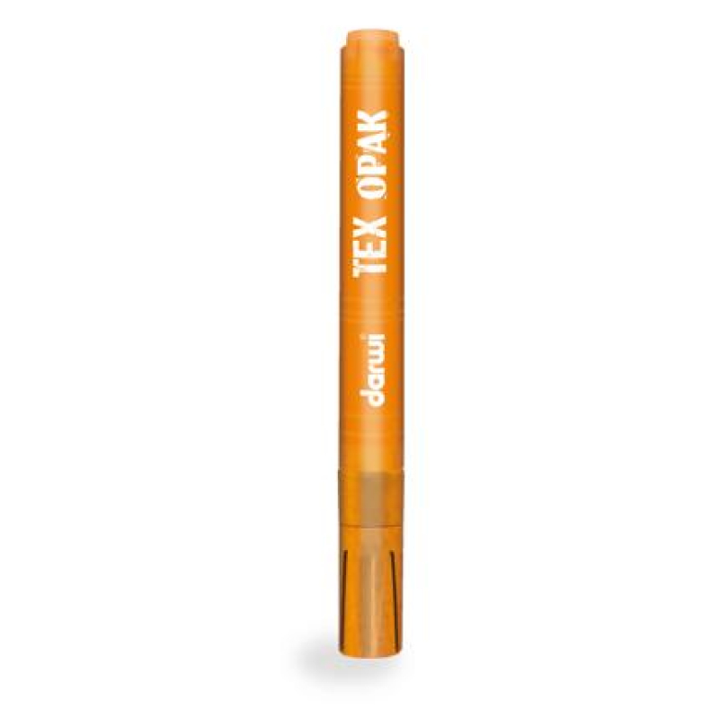 DARWI Textielverf marker opaak, punt van van 2 mm, inhoud 6 ml, oranje (DA0160013752C)