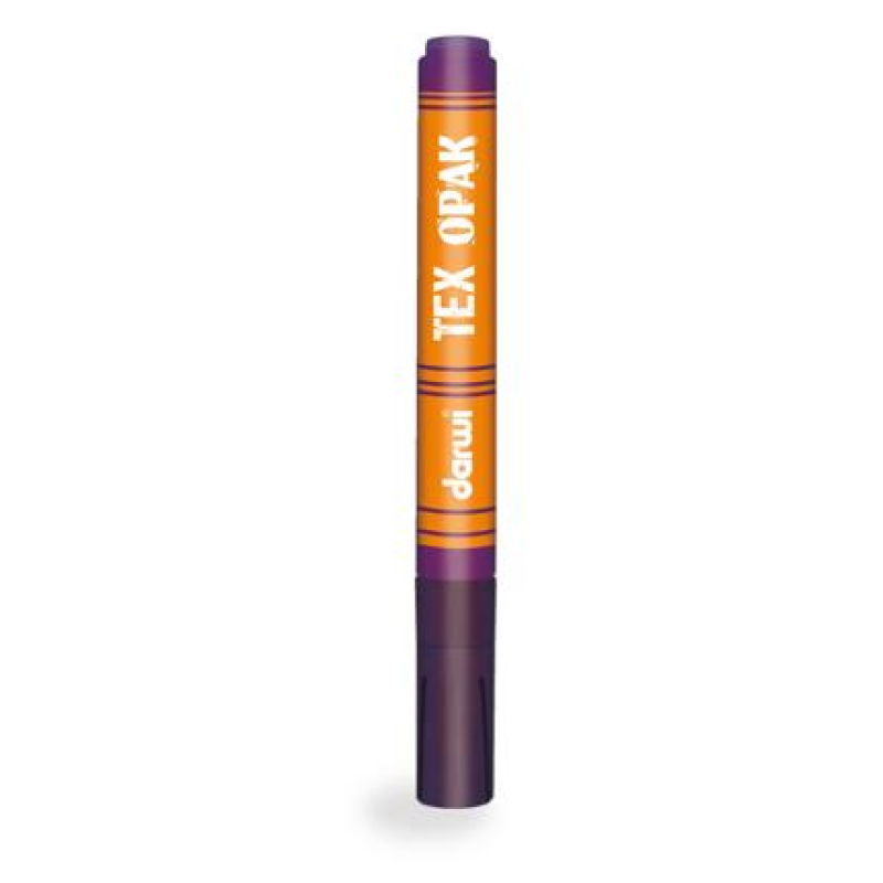 DARWI Textielverf marker opaak, punt van van 2 mm, inhoud 6 ml, violet (DA0160013900C)