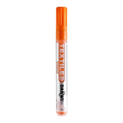 DARWI Textielverf marker met glitter, punt van van 2 mm, inhoud 6 ml, oranje - Oranje - New  DA0140013752C