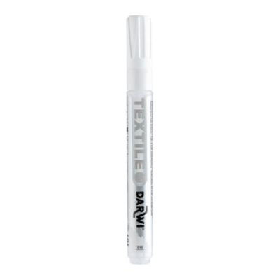 DARWI Textielverf marker opaak, punt van van 2 mm, inhoud 6 ml, wit - Wit - New DA0160013010C