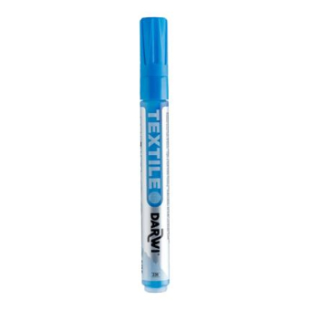 DARWI Textielverf marker opaak, punt van van 2 mm, inhoud 6 ml, donkerblauw - Donkerblauw - New DA0160013236C