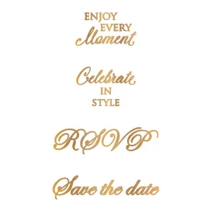 Couture Creations Small Sentiments Collection Hotfoil Stamps (4pc) (CO726847)