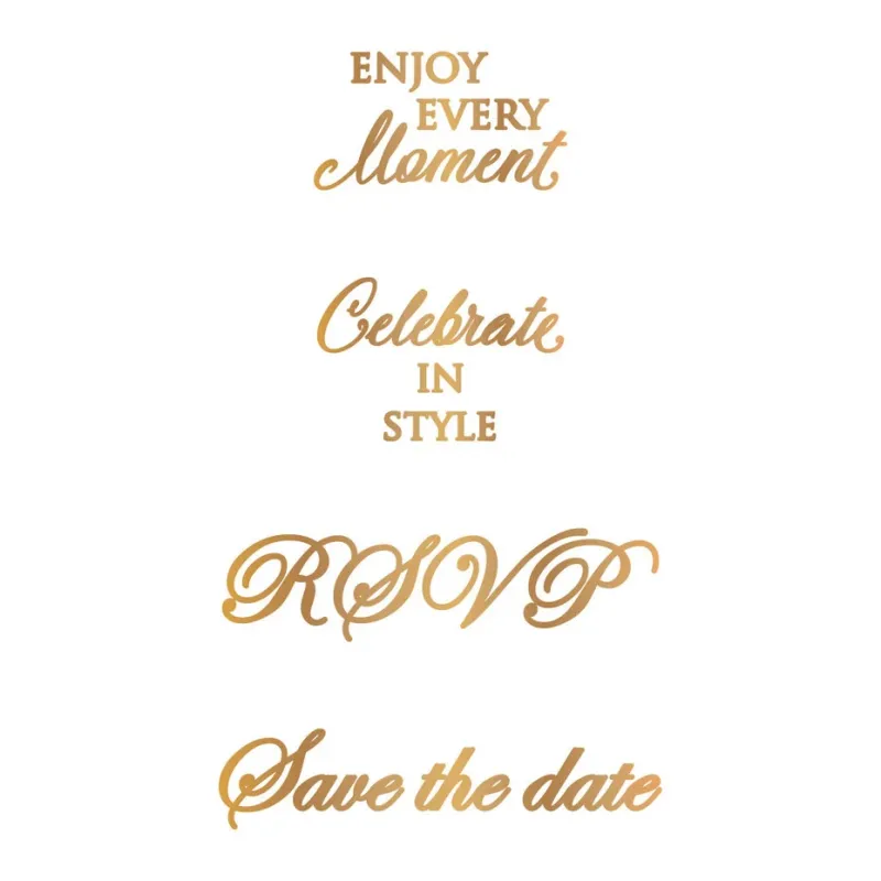 Couture Creations Small Sentiments Collection Hotfoil Stamps (4pc) (CO726847)