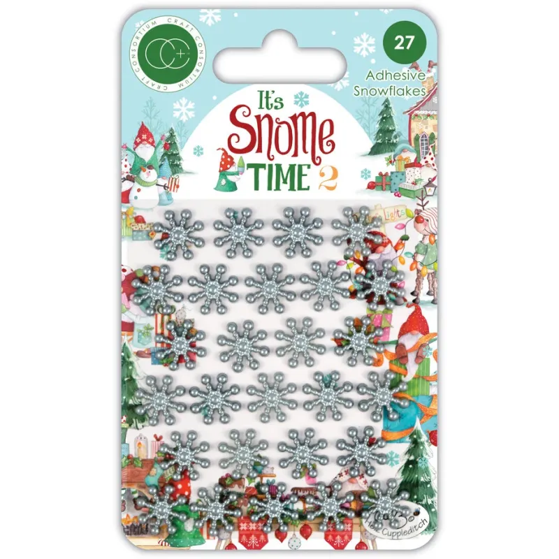 Craft Consortium It's Snome Time 2 Adhesive Snowflakes (CCAPRL008)