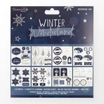 Dovecraft Winter Wonderland 8x8 Inch Decoupage Pad (DCDPG024X21)