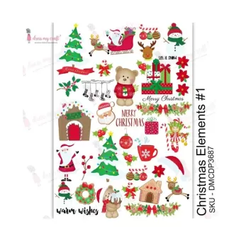 Dress My Craft Transfer Me Christmas Elements #1 (DMCDP3687)