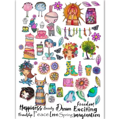 Dress My Craft Transfer Me Spring (DMCDP4886)