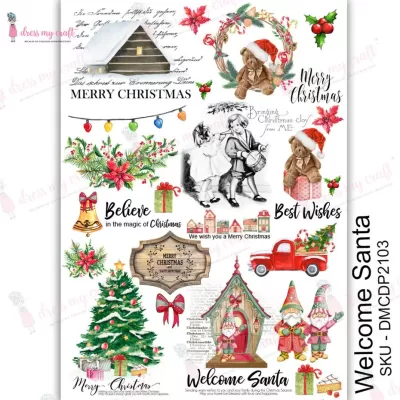 Dress My Craft Transfer Me Welcome Santa (DMCDP2103) 