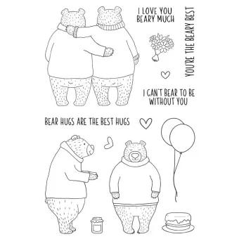 Jane's Doodles Beary Sweet Clear Stamps (JD115)