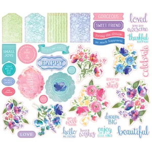 LDRS Creative Lovely Watercolor Ephemera Pieces (41pcs) (LDRS4122) 