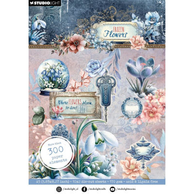 Studio Light Frozen Flowers Die-cut Paper Pad Elements (SL-FF-DCPP266)