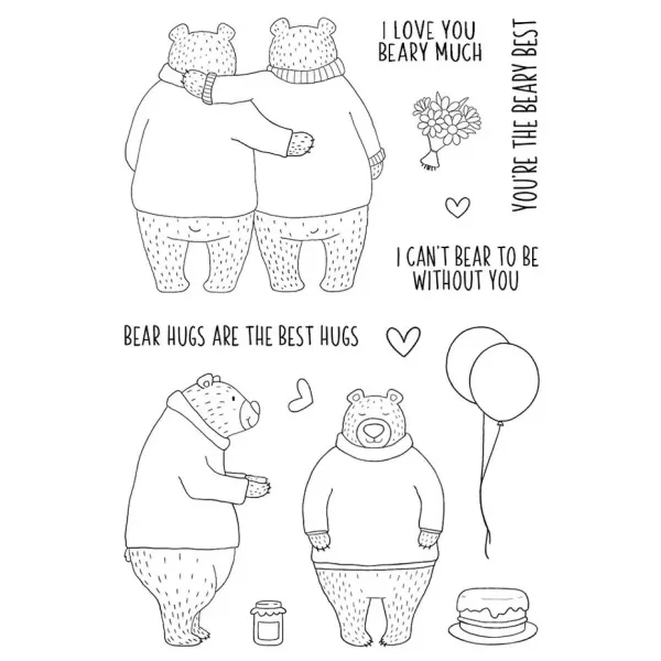 Jane's Doodles Beary Sweet Clear Stamps (JD115)