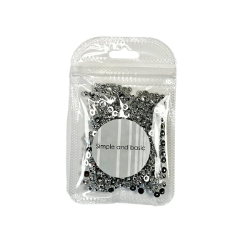 Simple and Basic Half Pearl Polished Silver 3mm (SBA531)