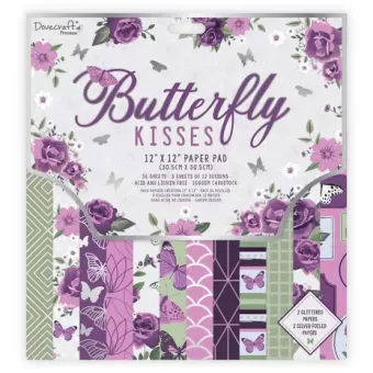 Dovecraft Butterfly Kisses 12x12 Inch Paper Pack (DCPAP166)