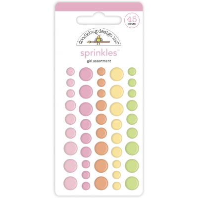 Doodlebug Design Baby Girl Assortment Sprinkles (45pcs) (6754)