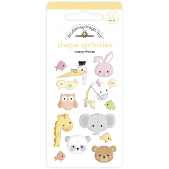 Doodlebug Design Nursery Friends Shape Sprinkles (14pcs) (6758) (842715067585)
