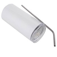 Sublimatie Thermal tumbler 480 ml met rietje voor - Wit (BW37W)