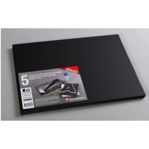 Clairefontaine FoamBoard pak van 5 vel 3mm A3 (29,7x42cm) zwart - per vel (193647C)