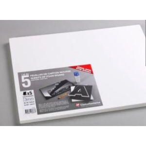Clairefontaine FoamBoard pak van 5 vel 3mm A3 (29,7x42cm) wit - per vel (193667C)