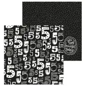 Paperfuel  Scrapbook papier 30,5x30,5cm 200g Numbers (PF201001)