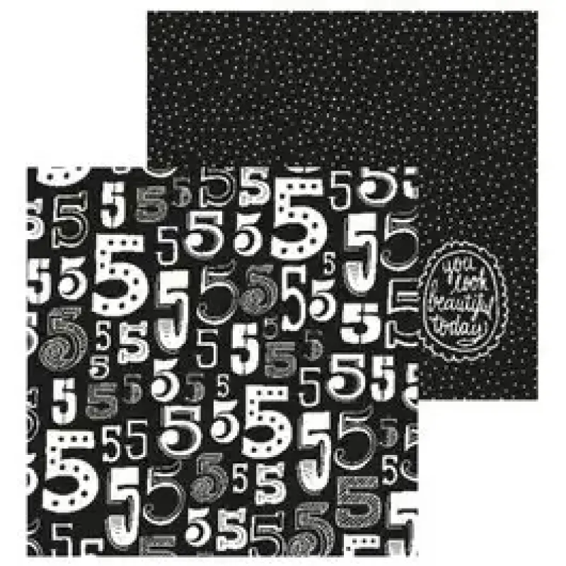 Paperfuel  Scrapbook papier 30,5x30,5cm 200g Numbers (PF201001)