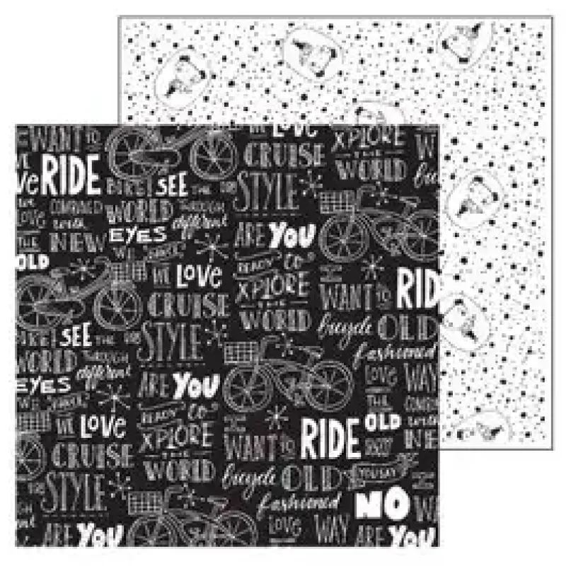 Paperfuel  Scrapbook papier 30,5x30,5cm 200g Bike (PF201010)