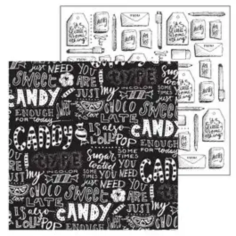 Paperfuel  Scrapbook papier 30,5x30,5cm 200g Candy (PF201005)