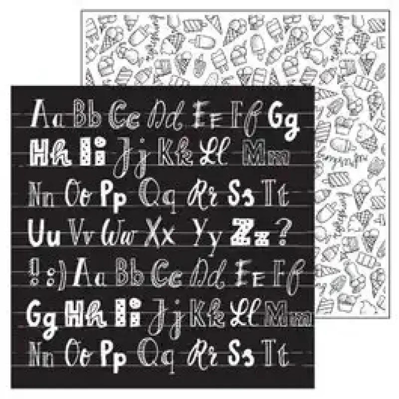 Paperfuel  Scrapbook papier 30,5x30,5cm 200g ABC (PF201009)