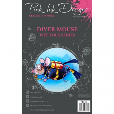 Pink Ink Designs Diver Mouse A7 Clear Stamp (PI137)
