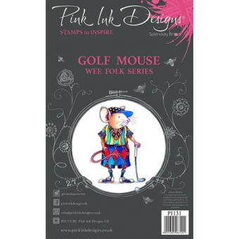 Pink Ink Designs Golf Mouse A7 Clear Stamp (PI131)