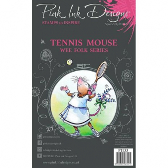 Pink Ink Designs Tennis Mouse A7 Clear Stamp (PI133)