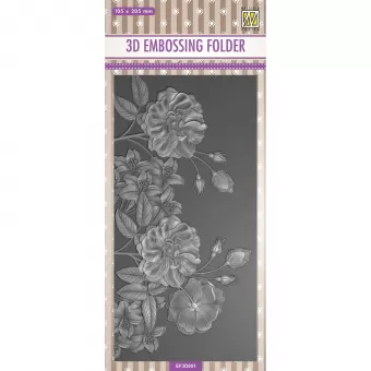 Nellie Snellen • 3D Embossing Folder Flowers Wild Roses (EF3D051)